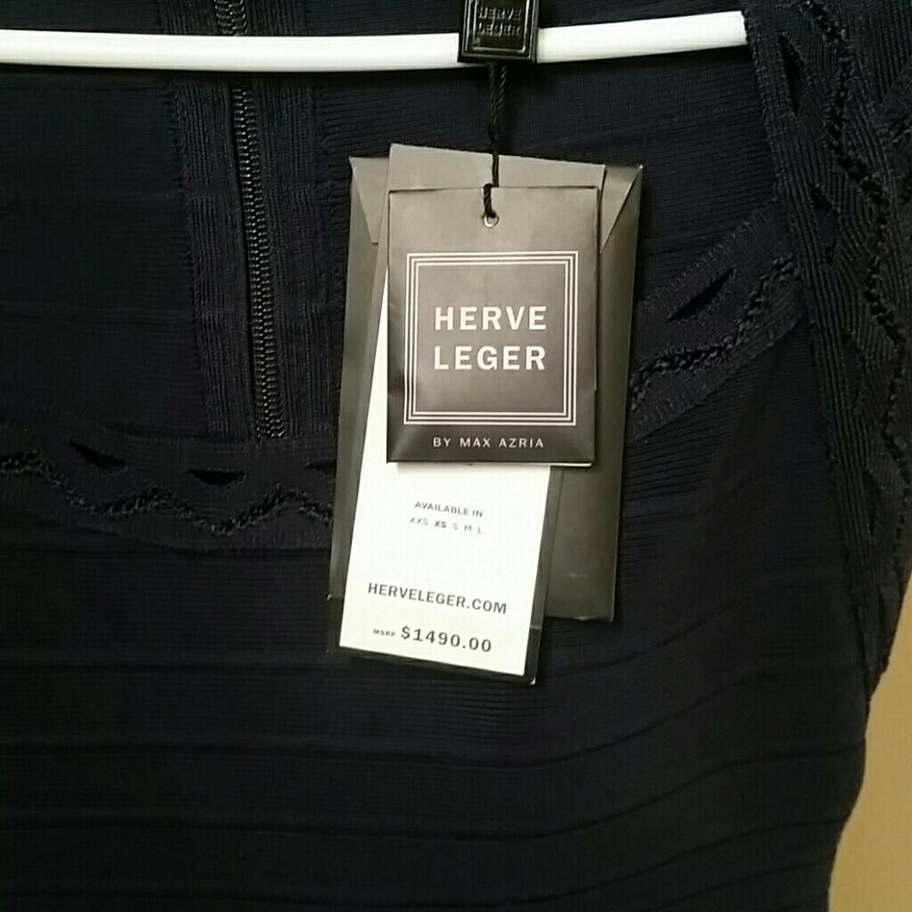 NWT Herve Leger Delfine Bandage Dress - Picture 7 of 8